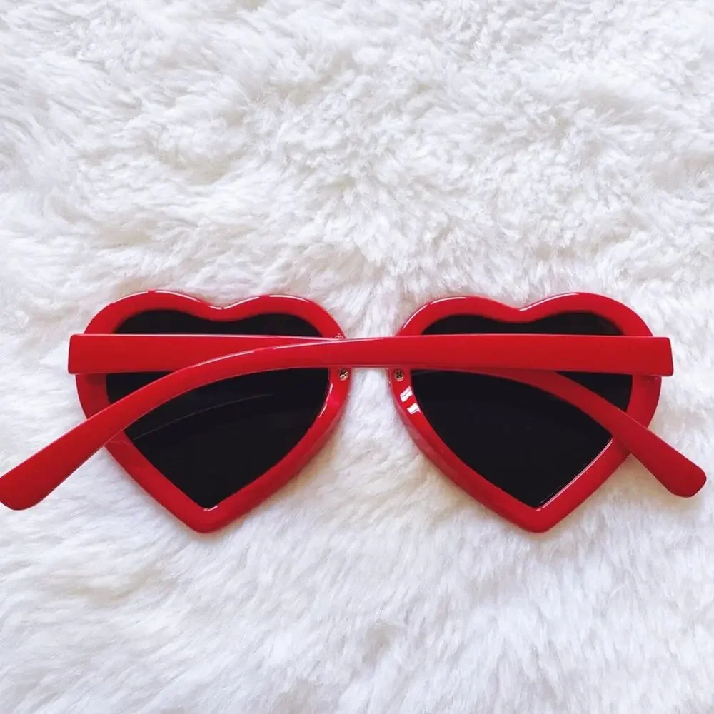 Pixie Red Girl Heart-shape Sunglasses
